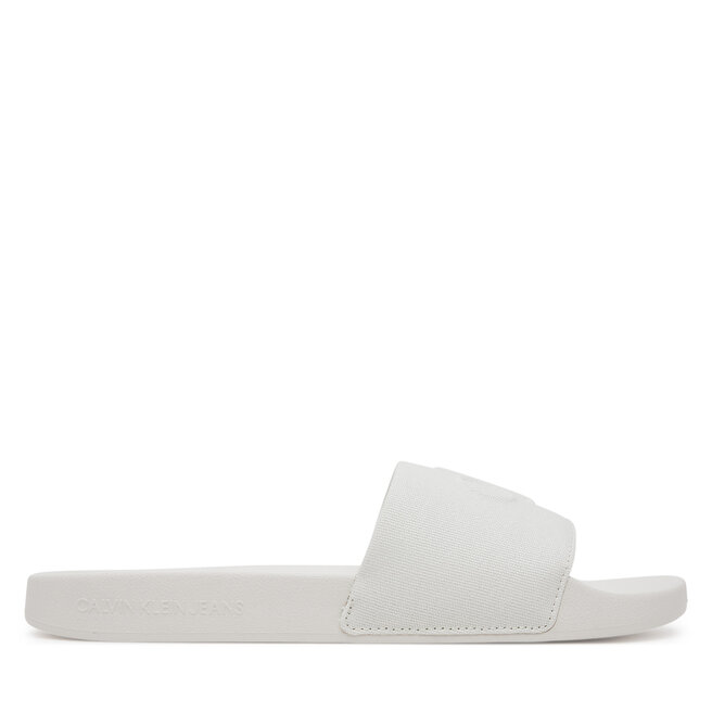 Klapki Calvin Klein Jeans Slide Hf Mono Cv YM0YM01282 Biały