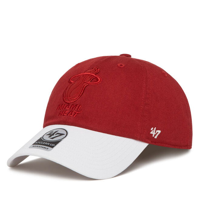 Czapka z daszkiem 47 Brand NBA Miami Heat '47 x Tommy Hilfiger Courtside '47 Clean Up THCCU236GWL Czerwony