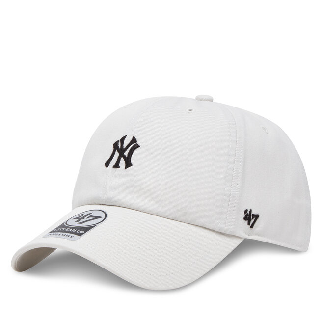 Czapka z daszkiem 47 Brand MLB New York YankeesFoundation ’47 CLEAN UP B-FNDTN17GWS Biały