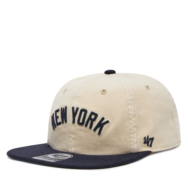 Czapka z daszkiem 47 Brand MLB New York Yankees Fieldstone ’47 CAPTAIN RL B-FLDST17HTP Biały
