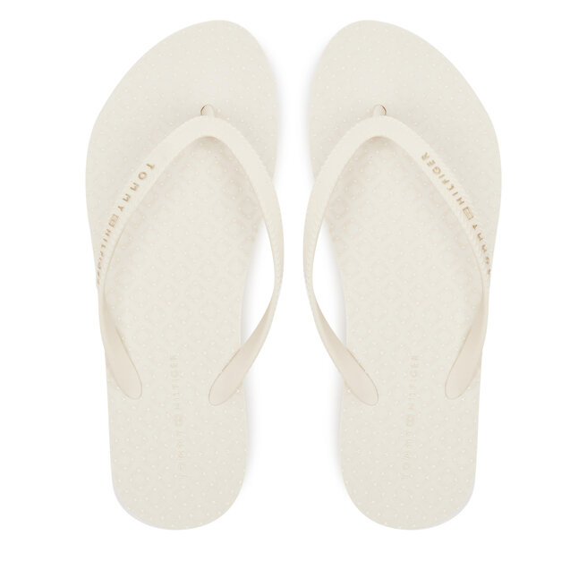 Japonki Tommy Hilfiger Hilfiger Strap Beach Sandal FW0FW08736 Écru