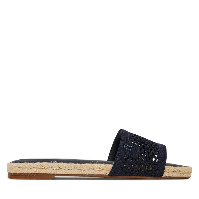 Espadryle Tommy Hilfiger Knit Mesh Espadrille Flat Sandal FW0FW08744 Granatowy