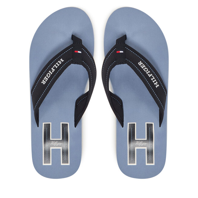 Japonki Tommy Hilfiger Hilfiger H Padded Beach Sandal FM0FM05536 Granatowy