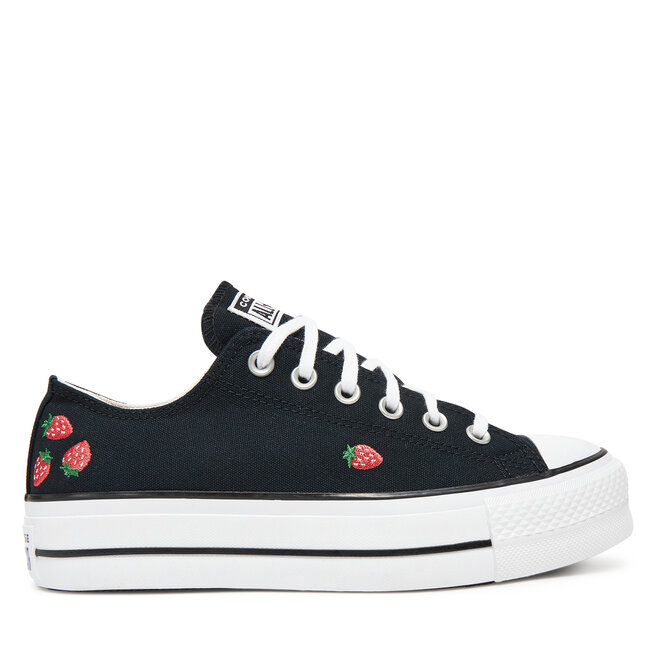Trampki Converse Chuck Taylor All Star Lift Platform Embroidered Strawberries A14935C Czarny
