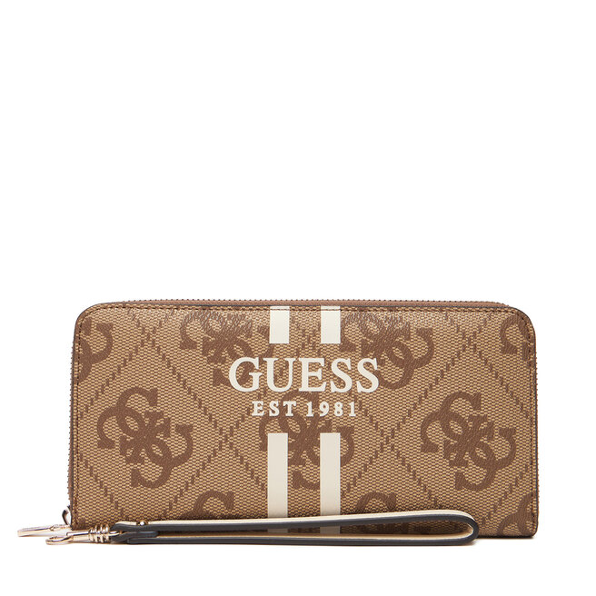Duży Portfel Damski Guess Laurell II Slg SWOS74 59146 Beżowy
