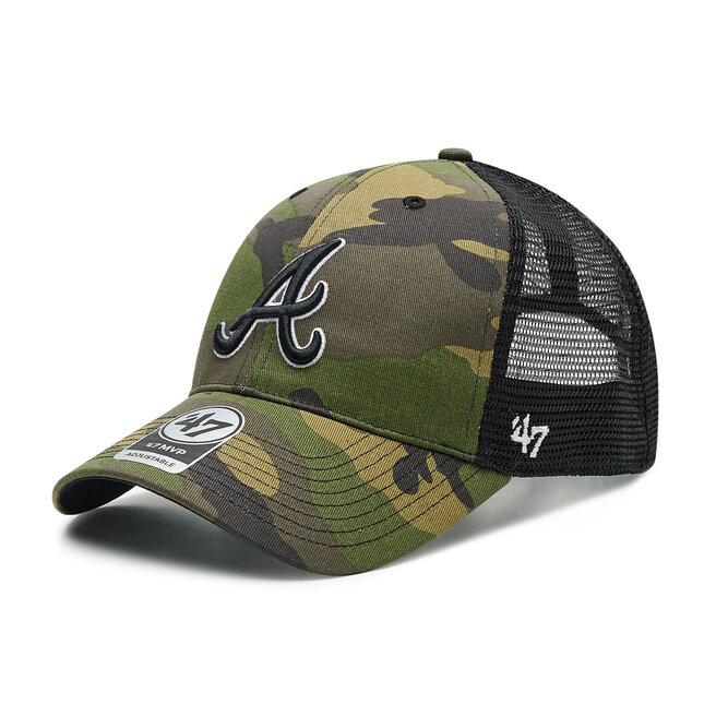 Czapka z daszkiem 47 Brand MLB Atlanta Braves Branson Trucker B-CBRAN01GWP-CMB Zielony