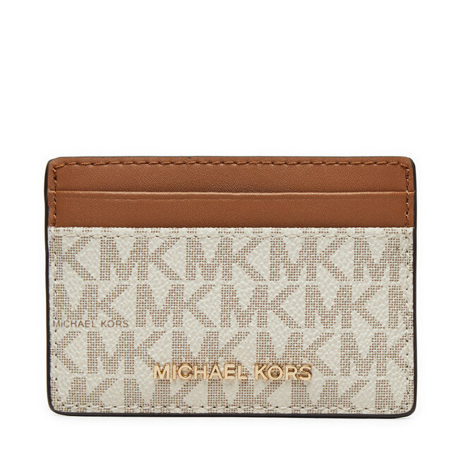 Etui na karty kredytowe MICHAEL Michael Kors 32F1GJ6D0B Écru