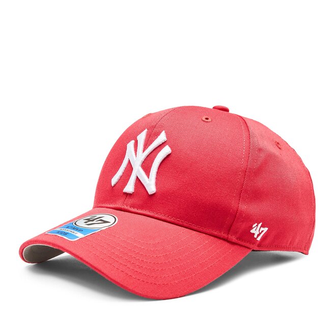 Czapka z daszkiem 47 Brand MLB New York Yankees Raised Basic '47 MVP B-RAC17CTP-BE Różowy