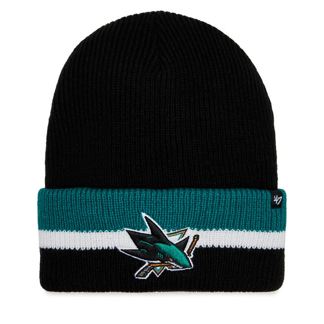 Czapka 47 Brand NHL San Jose Sharks Split Cuff 47 H-SPLCC22ACE-BK Czarny