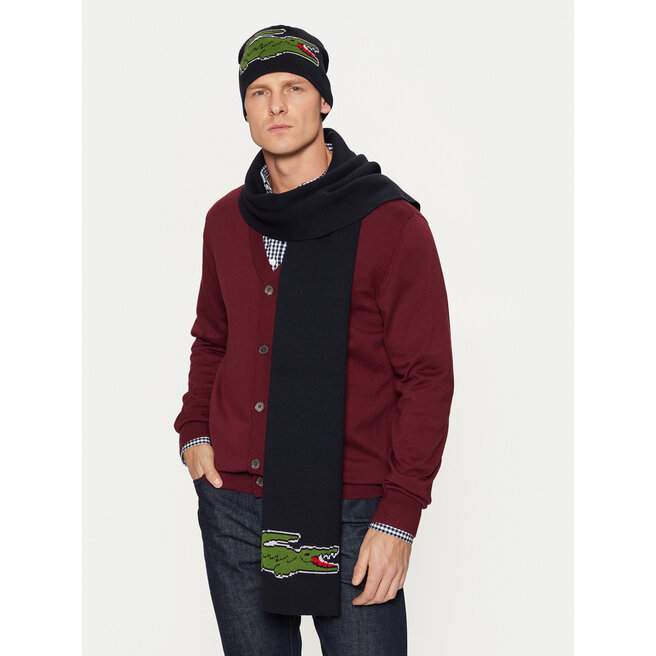 Zestaw Szalik i Czapka Lacoste RB1515-00 Granatowy