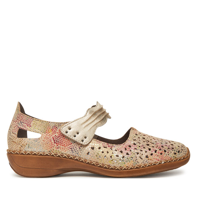 Półbuty Rieker 41399-92 Beżowy