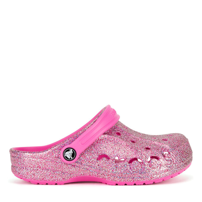 Klapki Crocs BAYA GLITTER CLOG T 207014-7AA Różowy