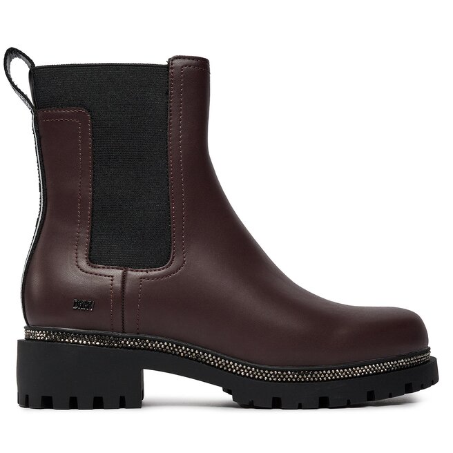 Botki DKNY RICK Bordowy