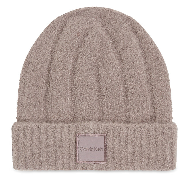 Czapka Calvin Klein Modern Patch Chunky K60K612596 Beżowy