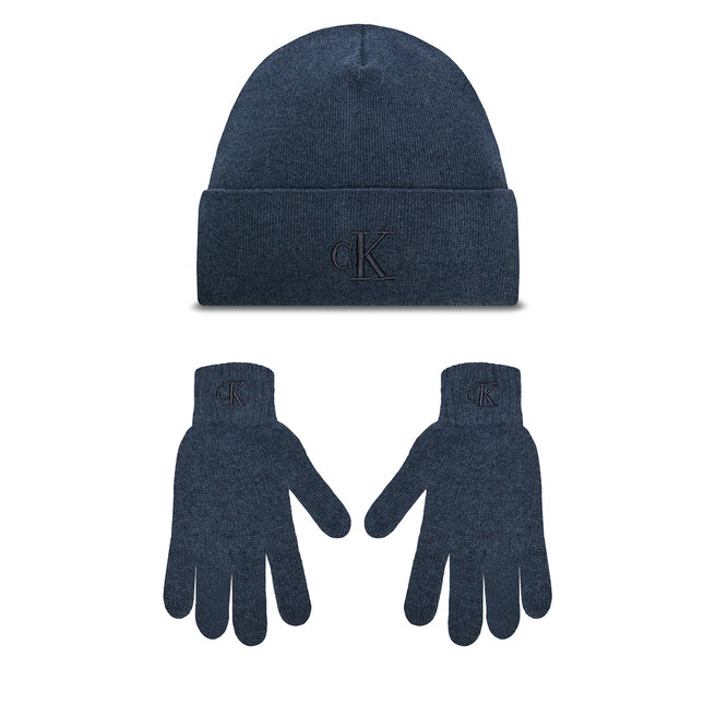 Zestaw Czapka i Rękawiczki Calvin Klein K50K512469 Niebieski