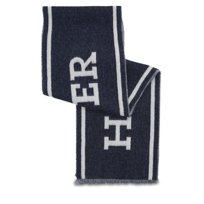 Szalik Tommy Hilfiger Monotype Scarf AM0AM11738 Granatowy