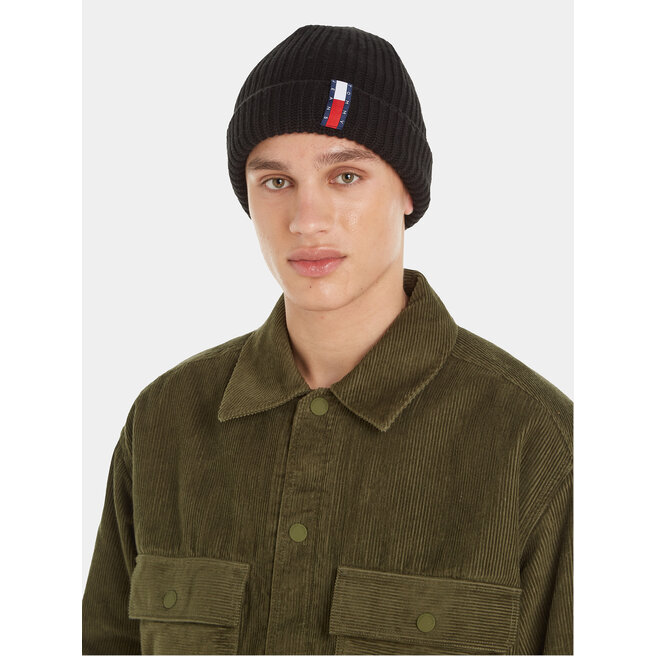 Czapka Tommy Jeans Im Tju Unisex Beanie AU0AU01808 Czarny