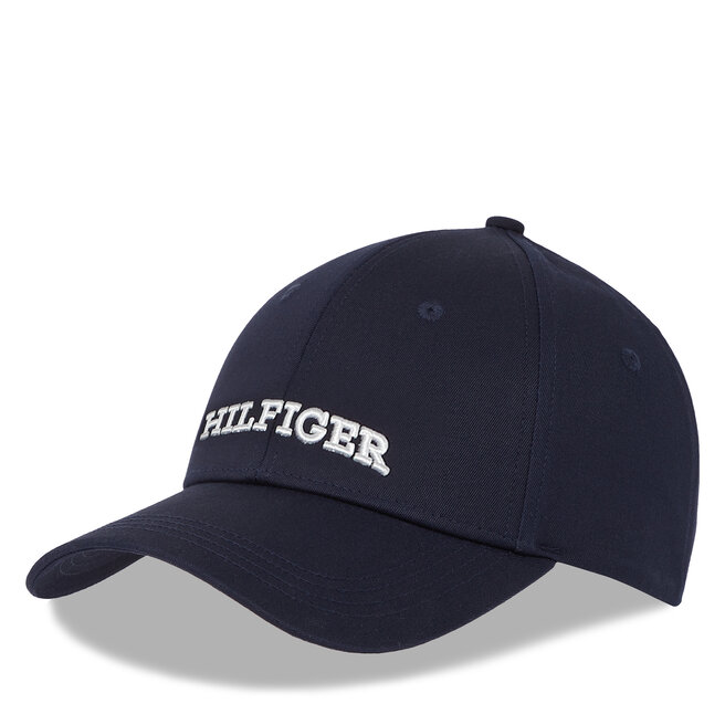 Czapka z daszkiem Tommy Hilfiger Hilfiger Prep Cap AW0AW16040 Granatowy