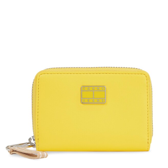 Mały Portfel Damski Tommy Jeans Tjw City-Wide Small Za AW0AW15940 Żółty