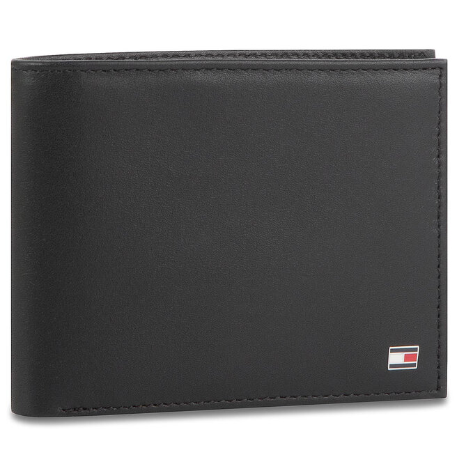 Duży Portfel Męski Tommy Hilfiger Eton Cc And Coin Pocket AM0AM00651 Czarny