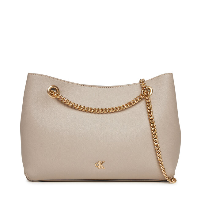 Torebka Calvin Klein Minimal Monogram Shoulde LV04F3205G Beżowy