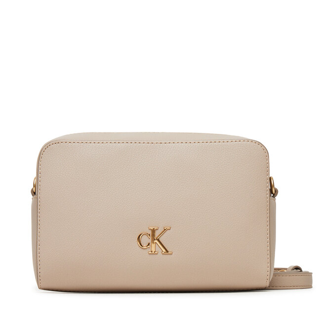 Torebka Calvin Klein Jeans Minimal Monogram Ew Camera Bag LV04K3162G Écru
