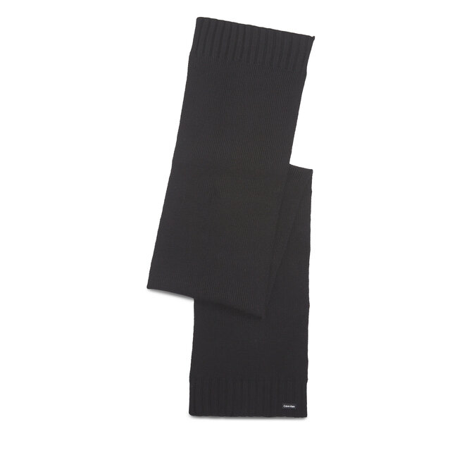 Szalik Calvin Klein Elevated Rib Knit Scarf K50K511006 Czarny