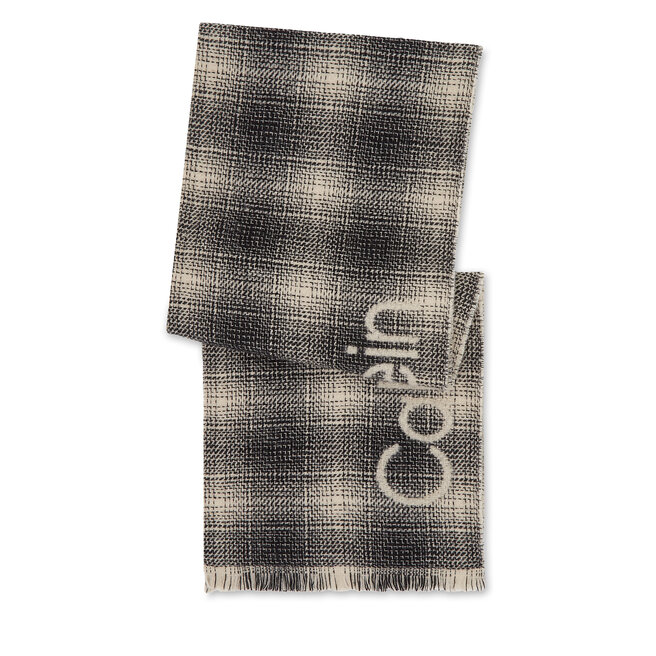 Szalik Calvin Klein Check Scarf K50K510989 Czarny