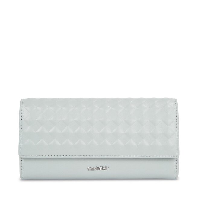 Duży Portfel Damski Calvin Klein Calvin Mini Quilt K60K611895 Szary