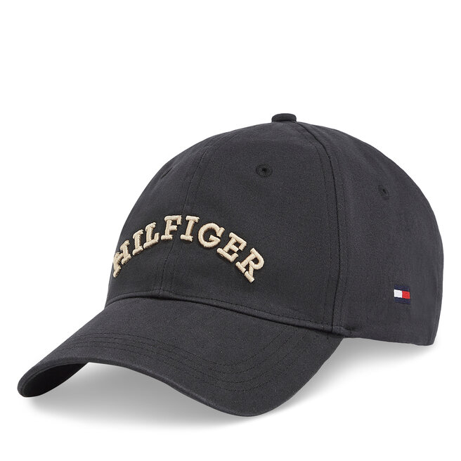 Czapka z daszkiem Tommy Hilfiger Th Monotype Soft 6 Panel Cap AM0AM13165 Czarny