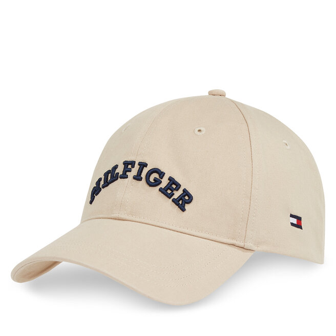 Czapka z daszkiem Tommy Hilfiger Th Monotype Soft 6 Panel Cap AM0AM13165 Beżowy