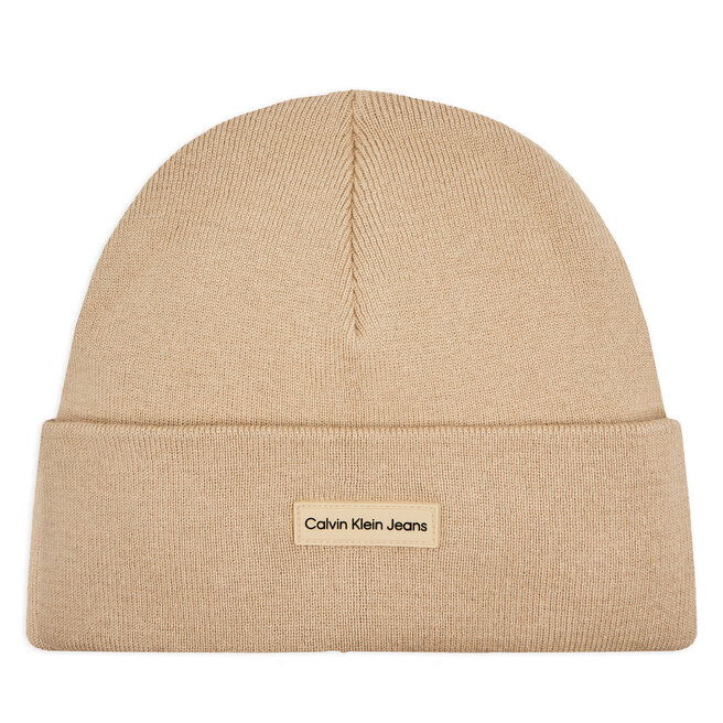 Czapka Calvin Klein Jeans Inst Patch Beanie K50K512142 Beżowy