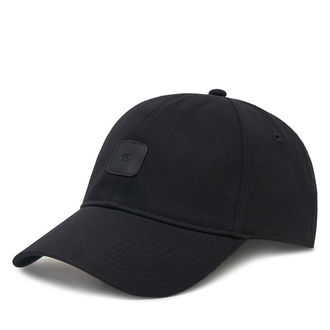 Czapka z daszkiem Calvin Klein Jeans Mono Leather Patch Twill Cap LV04K5052G Czarny