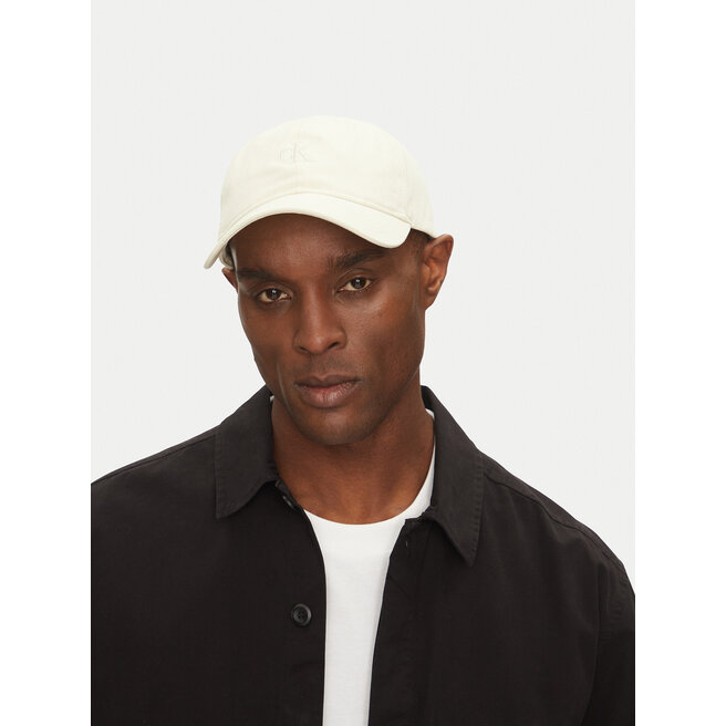 Czapka z daszkiem Calvin Klein 6 Panel Small Monogram LV04G5002G Beżowy