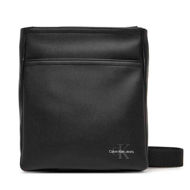 Saszetka Calvin Klein Jeans Mono Logo Flat Pack 18 LV04G3107G Czarny