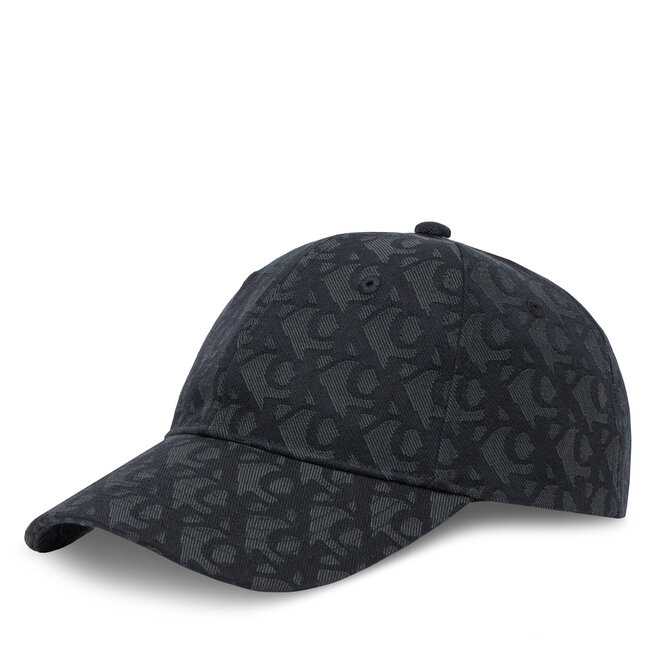 Czapka z daszkiem Calvin Klein Aop 6 Panel Baseball Cap LV04K5058G Czarny