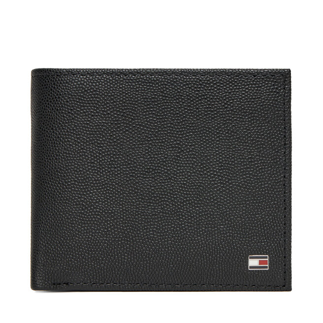 Duży Portfel Męski Tommy Hilfiger Th Flag Cc Flap And Coin AM0AM13520 Czarny