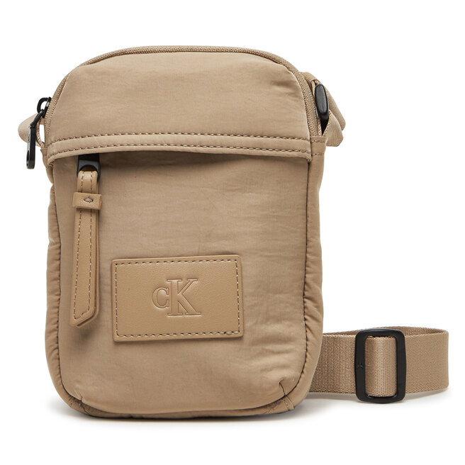 Saszetka Calvin Klein Jeans Metro Nylon Reporter S Ny LV04G3089G Beżowy