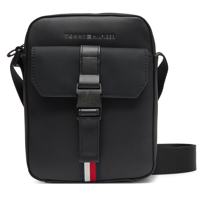 Saszetka Tommy Hilfiger Th Foundation Mini Reporter AM0AM13479 Czarny