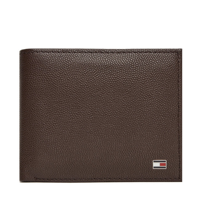 Duży Portfel Męski Tommy Hilfiger Th Flag Cc And Coin AM0AM13519 Brązowy