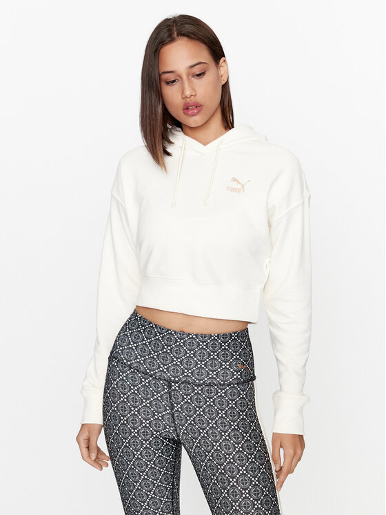 Puma Bluza Classics 621409 Écru Regular Fit