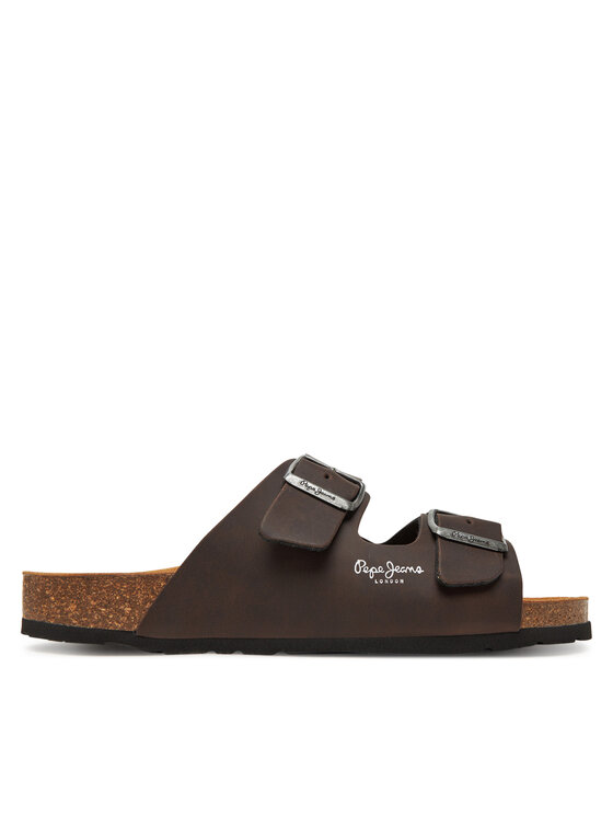 Pepe Jeans Klapki PMS90108 Brązowy