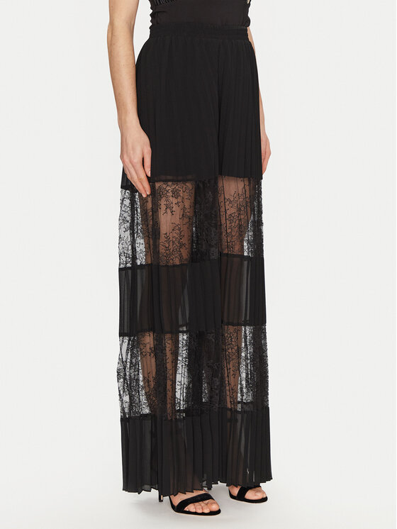 TWINSET Spodnie palazzo 251TP2782 Czarny Wide Leg