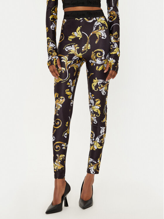 Versace Jeans Couture Legginsy 78HAC101 Czarny Slim Fit