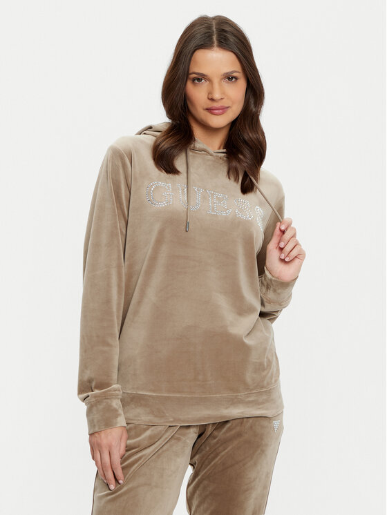 Guess Bluza V4RQ25 KBXI2 Brązowy Regular Fit