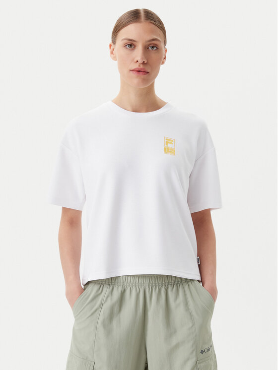 Fila T-Shirt Lisakovsk FAW1044 Biały Loose Fit