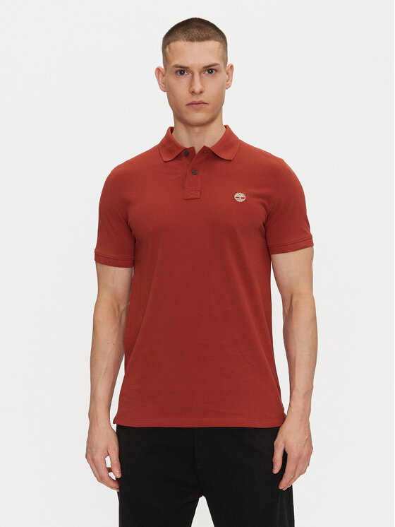 Timberland Polo TB0A6VDP Czerwony Regular Fit