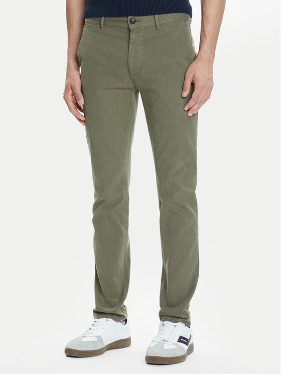 BOSS Chinosy 50548006 Zielony Slim Fit