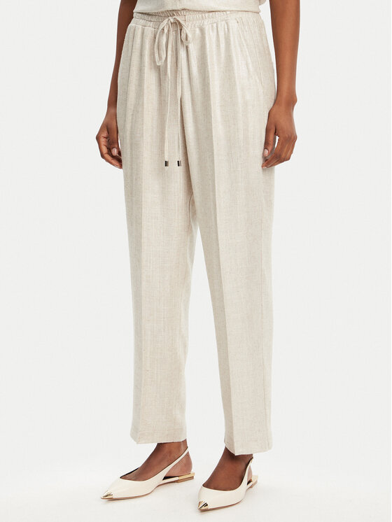 ACCESS FASHION Spodnie materiałowe 53-5123-421 Beżowy Regular Fit