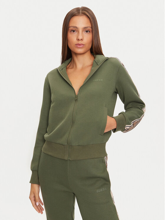Guess Bluza Britney V2YQ16 KB3P2 Zielony Regular Fit